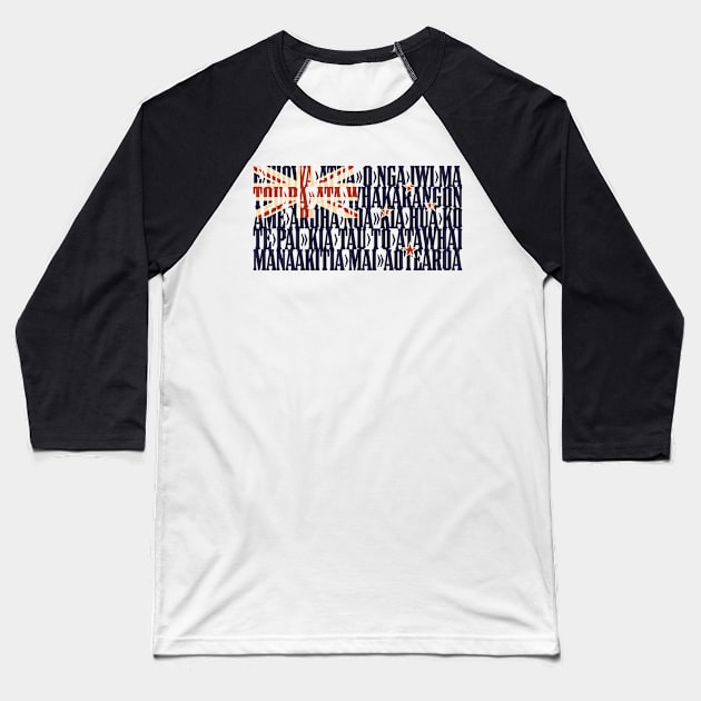 New Zealand national anthem flag - God Defend New Zealand Baseball T-Shirt by DAFTFISH